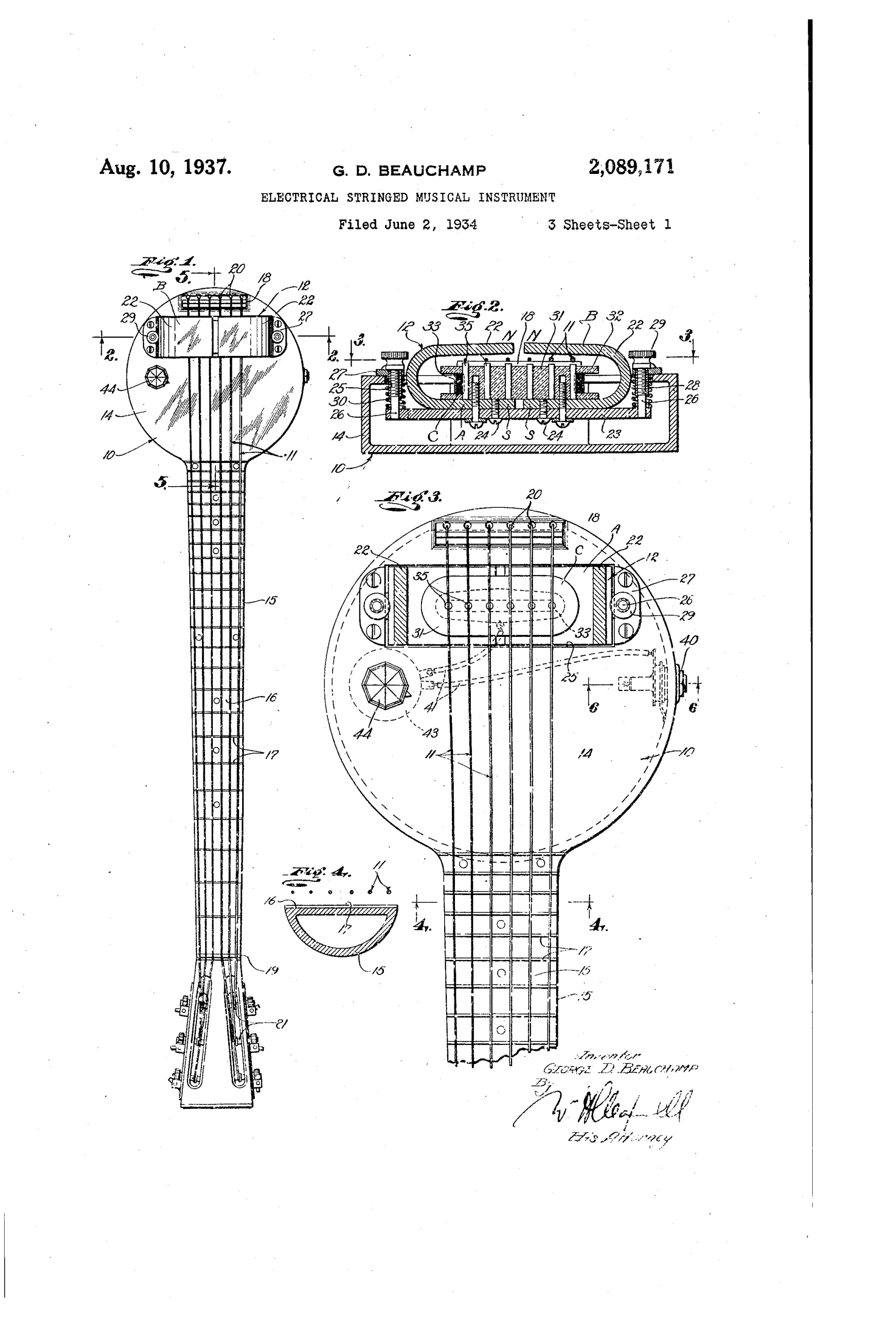 Brevet du micro de George Beauchamp
